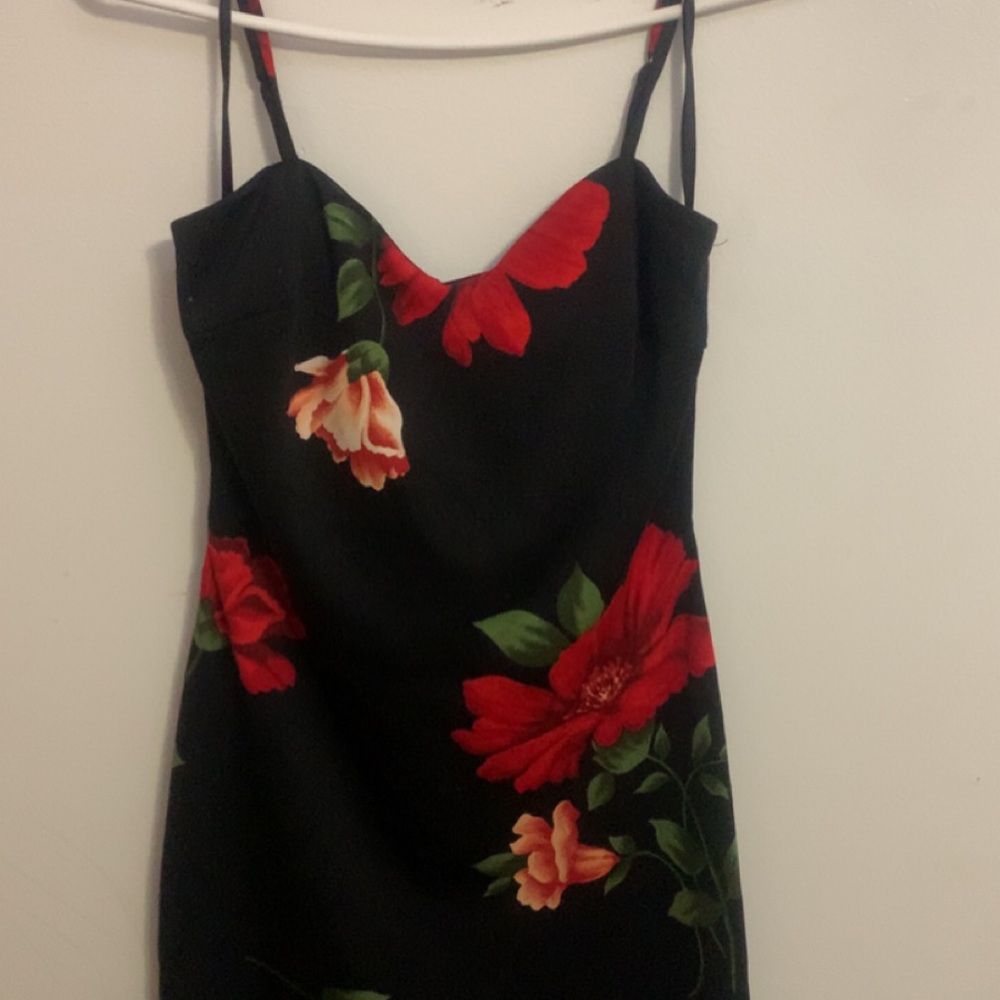 Windsor Red and Green Floral Mini Dress